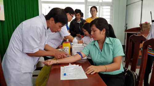 Hơn 550 cán bộ, sinh viên Trường ĐH Kiên Giang hiến máu nhân đạo