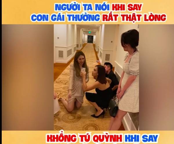 Khổng Tú Quỳnh say xỉn tỏ tình với Thu Trang, hôn Isaac trong đám cưới Đông Nhi