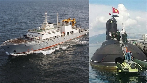 Hải quân Nga-Việt huấn luyện tàu ngầm ở Cam Ranh