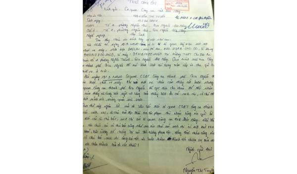 Một học sinh gửi thư cảm ơn CATP Gia Nghĩa
