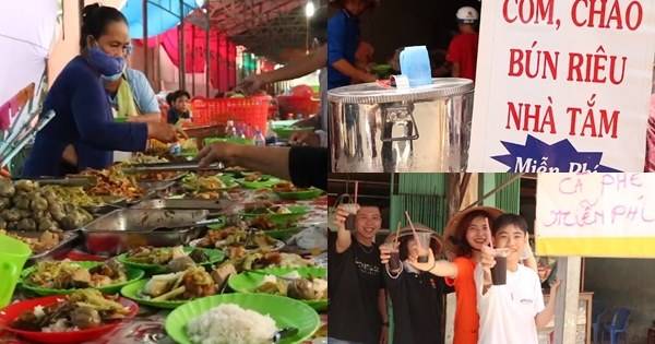Con đường ngập thức ăn, nước uống làm ấm lòng triệu người ở An Giang