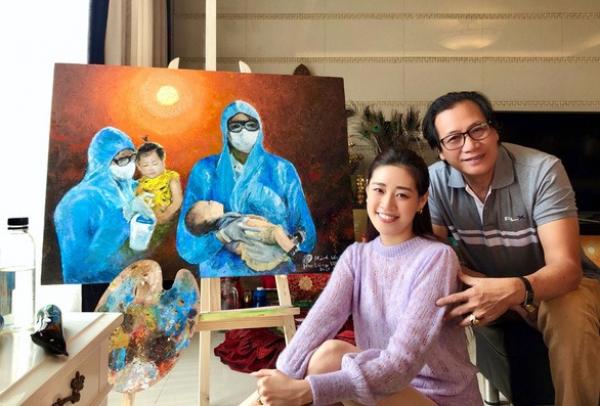 Hoa hậu Khánh Vân vi phạm bản quyền, sai thông tin khi vẽ tranh tri ân bác sĩ