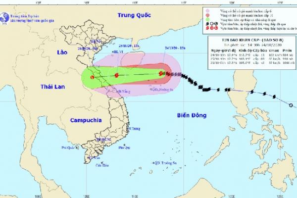 Bão số 8 đổ bộ tối mai, từ Hà Tĩnh đến Thừa Thiên - Huế cảnh báo mưa lũ