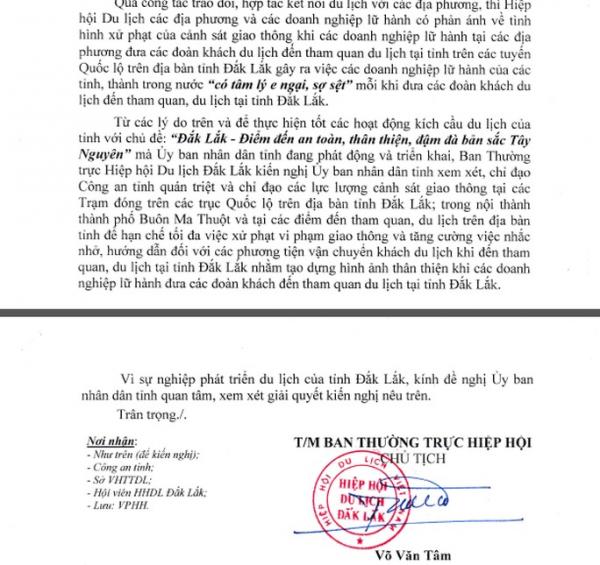 Hiệp hội Du lịch Đắk Lắk đề nghị CSGT hạn chế tối đa... xử phạt vi phạm giao thông!