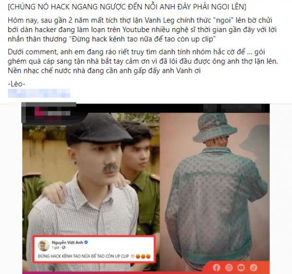 Sau loạt sao Việt, hacker tiếp tục tấn công nhiều kênh Youtube nổi tiếng khiến đến cả Vanh Leg còn “ngoi lên bờ”