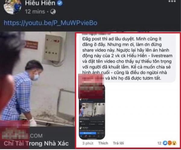 Dân mạng phẫn nộ khi Hiếu Hiền đăng tải clip nhạ‌y cả‌m của nghệ sĩ Chí Tài với tiêu đề thiếu tôn trọng