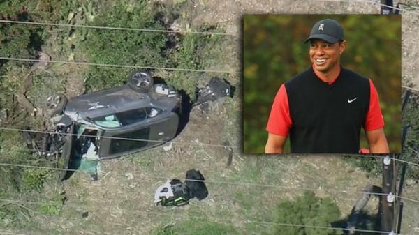 Huyền thoại golf Tiger Woods thoát chết sau tai nạn kinh hoàng