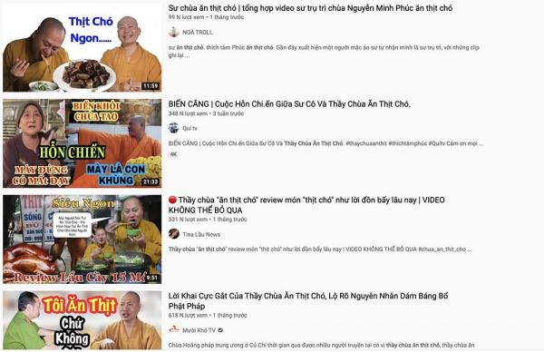 Sự thật hàng loạt clip Youtube về “thầy chùa ăn thịt chó”