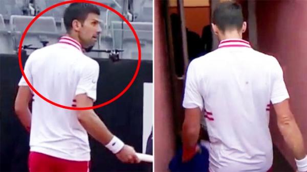 Djokovic nổi nóng với trọng tài vì mưa