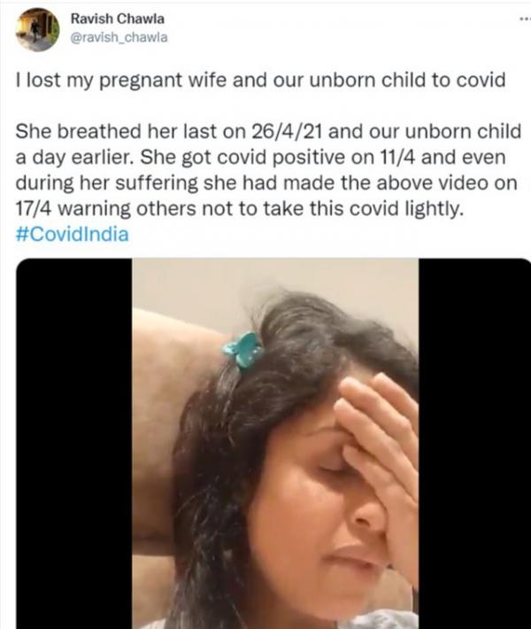 Thông điệp của thai phụ Ấn Độ trước khi qua đời vì Covid-19 gây “bão” mạng