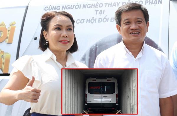 Việt Hương tiết lộ xe cứu thương tặng ông Đoàn Ngọc Hải đã về đến Việt Nam