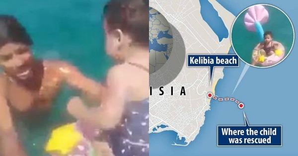 Bé gái 1 tuổi trôi ra biển gần 2km vì bố mẹ lơ là, mếu máo khi được giải cứu: Đang vui làm mất hứng