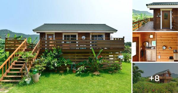 Wooden Stilt House with Spacious Terrace Midst Lush Nature