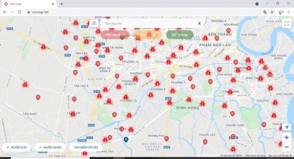SOSmap - “bản đồ” kết nối giúp đỡ người khó khăn