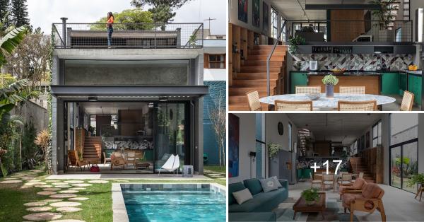 Two-storey Modern Concrete House, Narrow but Nice