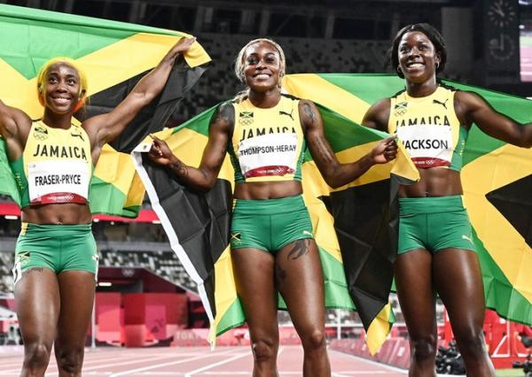 Jamaica đoạt trọn bộ huy chương chạy 100m nữ