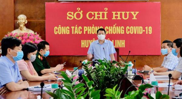 Phát hiện ca F0 ngoài cộng đồng, huyện Mê Linh họp ứng phó dịch bệnh