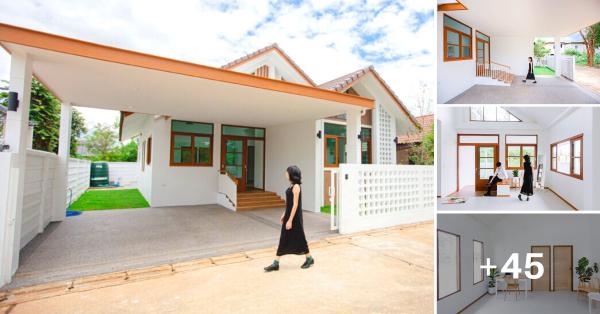Minimal Single House, 3 Bedrooms and 2 Bathrooms, White Tone