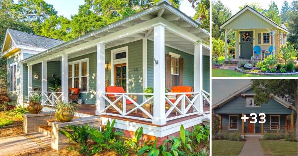 14 Beautiful Green Wooden House Ideas