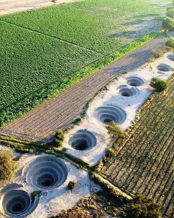 The mystery of a series of strange stone-filled spiral holes in Peru