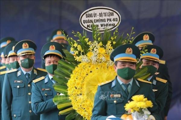 Tổ chức lễ tang phi công Trần Ngọc Duy hy sinh trong khi làm nhiệm vụ