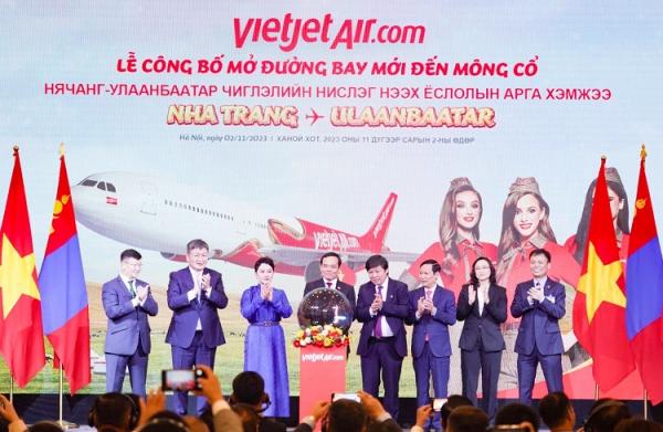 Đường bay thẳng Ulaanbaatar, Mông Cổ - Nha Trang của Vietjet sẽ khai  trương từ 15/12/2023
