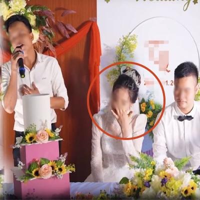 Thanh niên lên hát tặng trong hôn lễ khiến cô dâu khóc nức nở