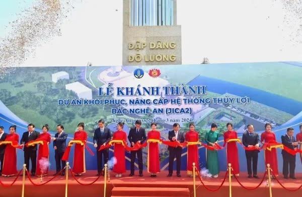Khánh thành dự án nâng cấp hệ thống thủy lợi Bắc Nghệ An do JICA hỗ trợ