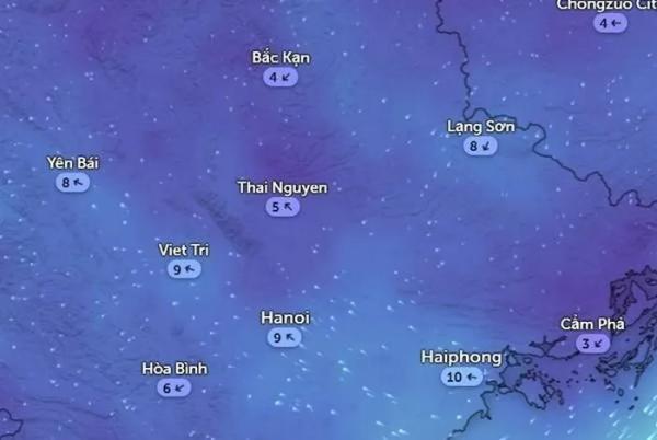 Không khí lạnh đã ảnh hưởng đến miền Bắc, dự báo Hà Nội sẽ có mưa rào và dông