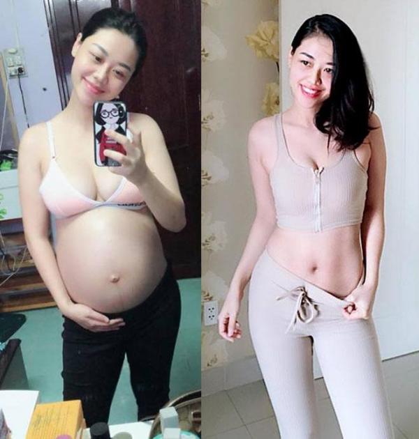 Sau sinh, hot girl phòng gym Kiên Giang một thời sở hữu số đo hình thể 85-59-98.