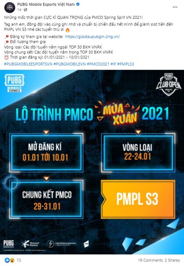 PUBG Mobile khởi động giải PMCO mùa Xuân 2021