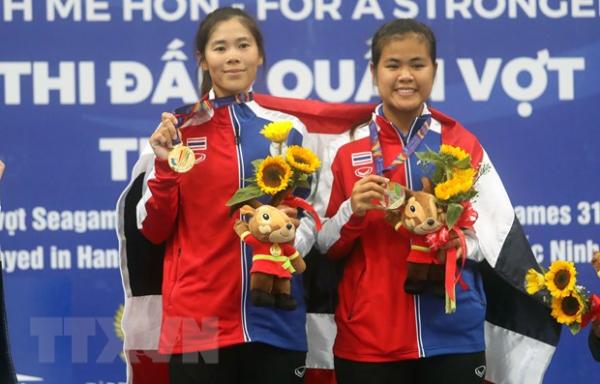 SEA Games 31: Các tay vợt Thái Lan thống trị nội dung đôi nữ