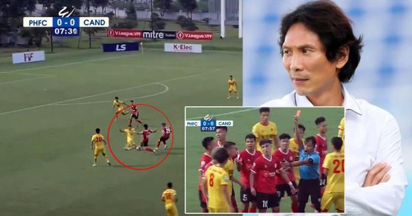 Ngôi sao U23 Việt Nam nhận thẻ đỏ vì phạm lỗi khiến đối thủ nằm cáng