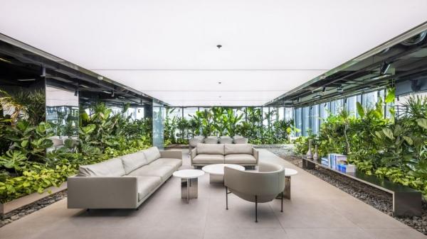 Thiết kế văn phòng độc lạ có vườn ngoài trời nằm trong cao ốc văn phòng giữa Sài Gòn