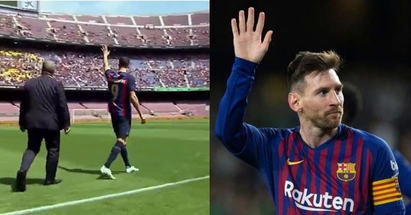 VIDEO: CĐV hô vang “Messi Messi” trong ngày Lewandowski ra mắt Barca