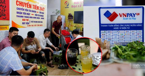 Hà Nội xuất hiện quán trà đá thu tiền của khách bằng việc chuyển khoản, quét mã hiện đại như siêu thị
