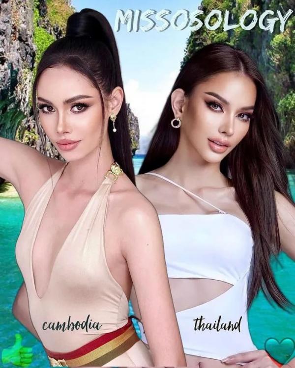 Nhan sắc lai Tây của hai Hoa hậu Hoàn vũ Campuchia và Thái Lan khiến fan sắc đẹp đại chiến