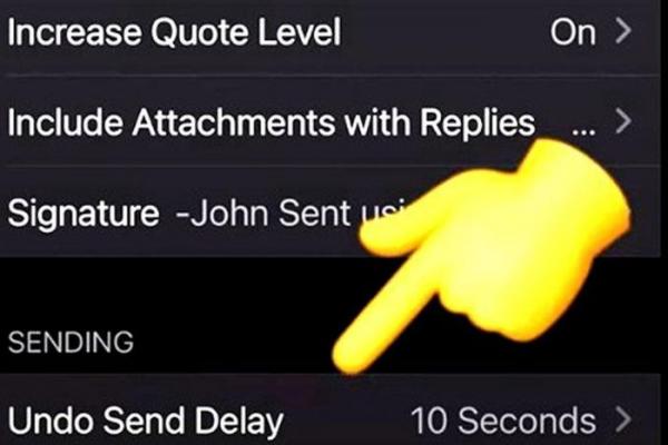 Cách chọn thời hạn rút lại email trên iOS 16