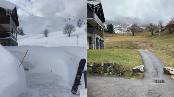 Nhiều khu trượt tuyết châu Âu đóng cửa vì không có tuyết
