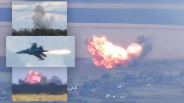 Khoảnh khắc máy bay không người lái của Ukraine bị tên lửa Nga phá hủy