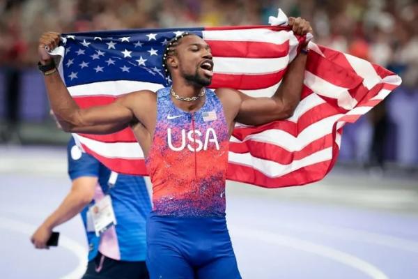 Vượt qua đối thủ 5 phần nghìn giây, VĐV Mỹ giành HCV 100 mét tại Olympic Paris