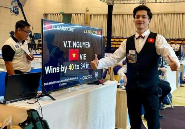 Nguyễn Văn Tài gây sốc tại Billiards carom 3 băng vô địch cá nhân thế giới