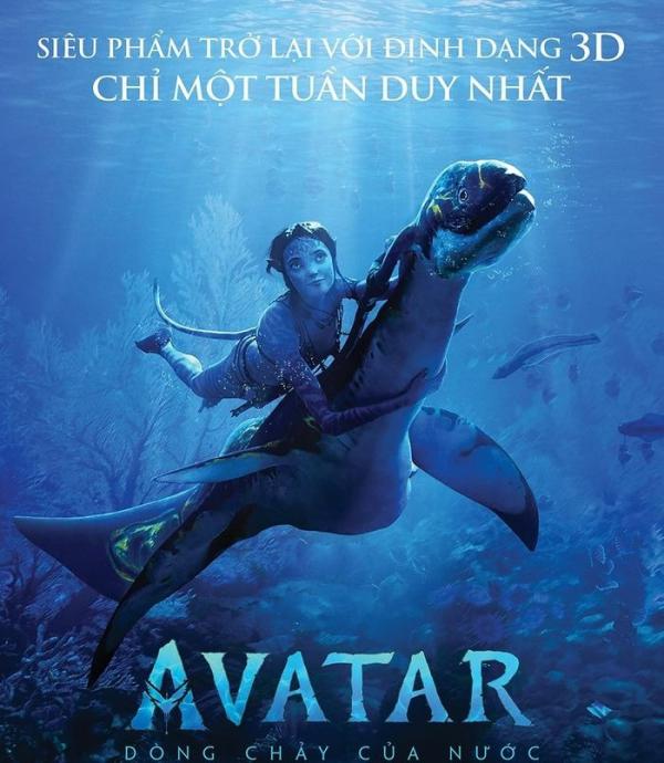 Bom tấn 2,3 tỷ đô “Avatar 2” trở lại rạp chiếu 1 tuần với định dạng chưa từng có