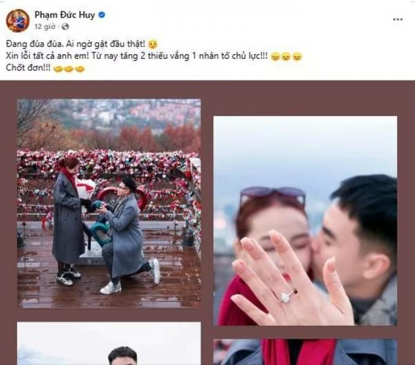 MC Mù Tạt được bạn trai cầu thủ cầu hôn trong khung cảnh lãng mạn