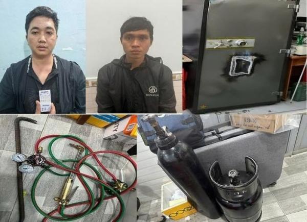 Hai đối tượng trộm cắp tại tiệm vàng Trảng Dài bị công an bắt giữ