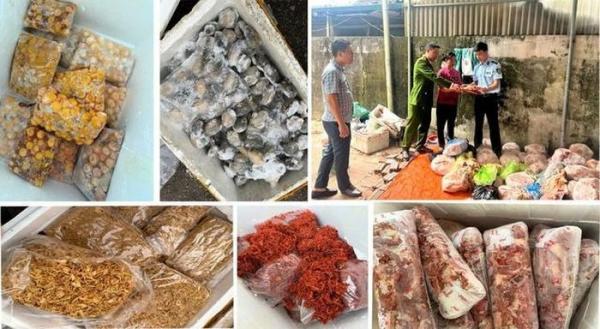 Thu giữ 4 tấn nầm lợn, tràng trứng... không nguồn gốc sắp “đổ bộ” xuống các quán nướng vỉa hè