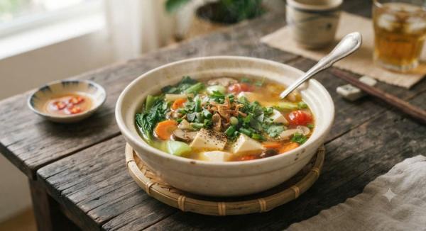Cách nấu canh đậu hũ nấm hương ngon