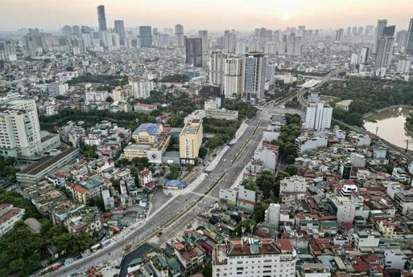 Hà Nội thông xe kỹ thuật đường Vành đai 1 đoạn Hoàng Cầu - Voi Phục